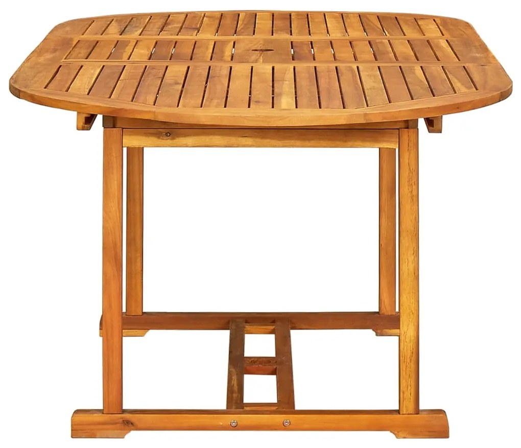 7 pcs conjunto de jantar de exterior madeira acácia maciça