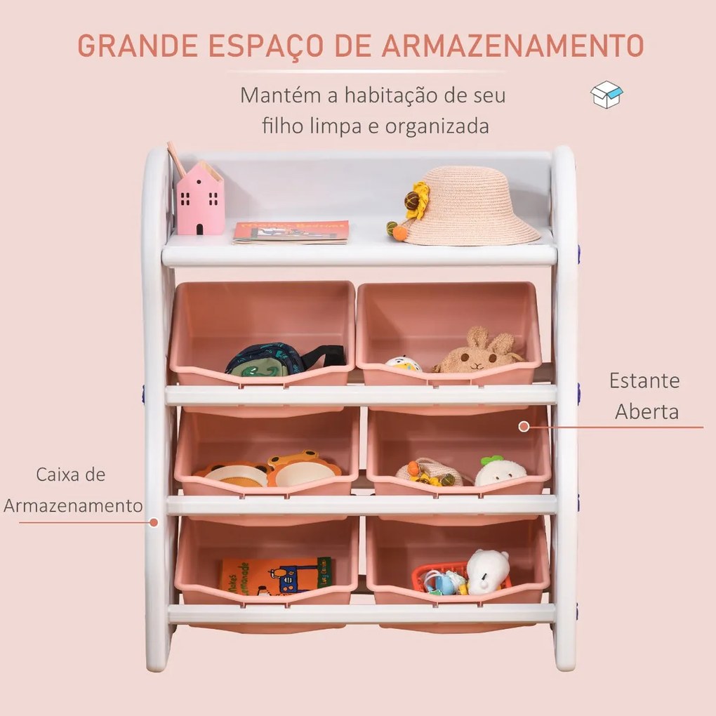 Estante Infantil Tulip - Branco e Coral - Design Moderno