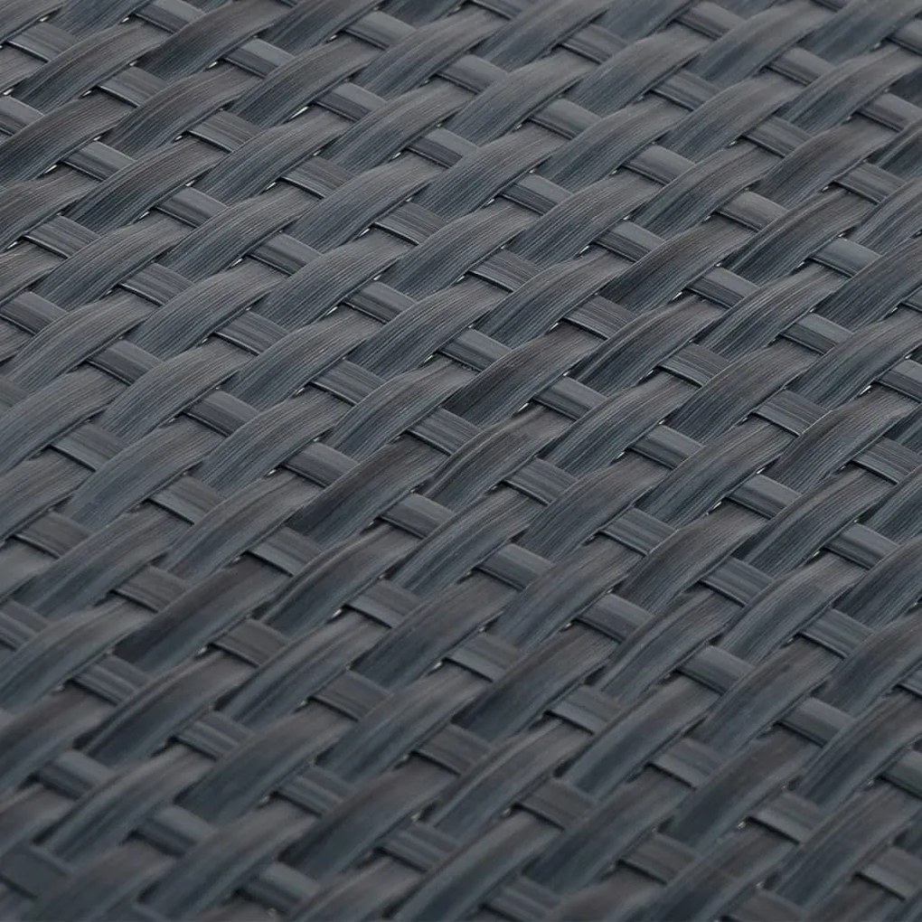 Telas de varanda 5 pcs 255x19 cm vime PE antracite