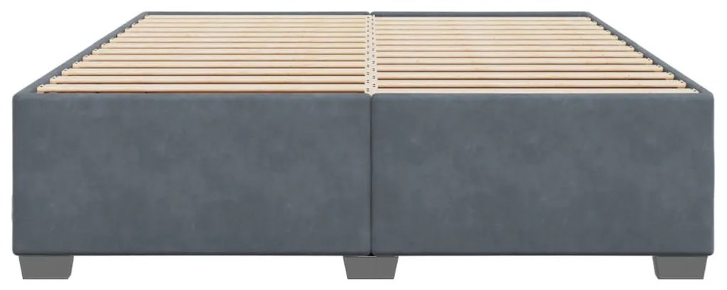 Estrutura de cama sem colchão 180x200 cm veludo cinzento-escuro