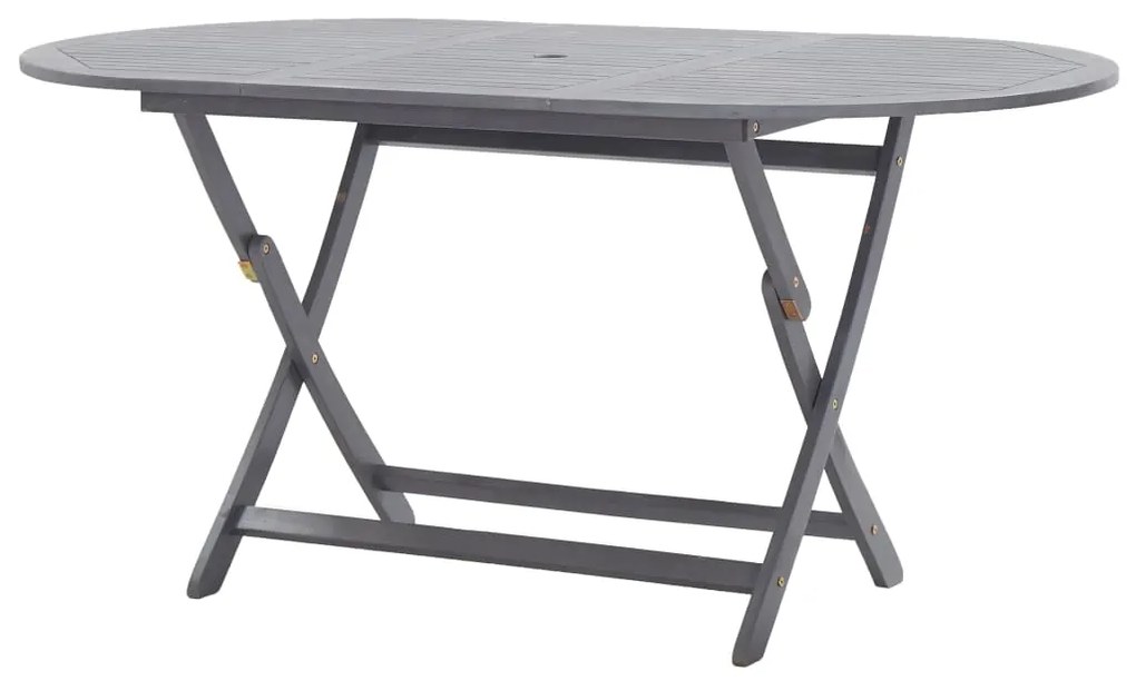 vidaXL Mesa de jardim dobrável 160x85x75 cm madeira de acácia maciça