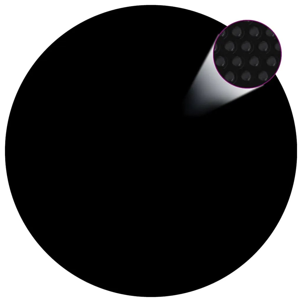 Película p/ piscina PE solar flutuante 549 cm preto e azul