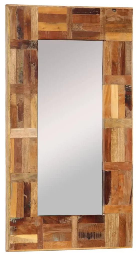 Espelho de parede madeira recuperada maciça 50x80 cm
