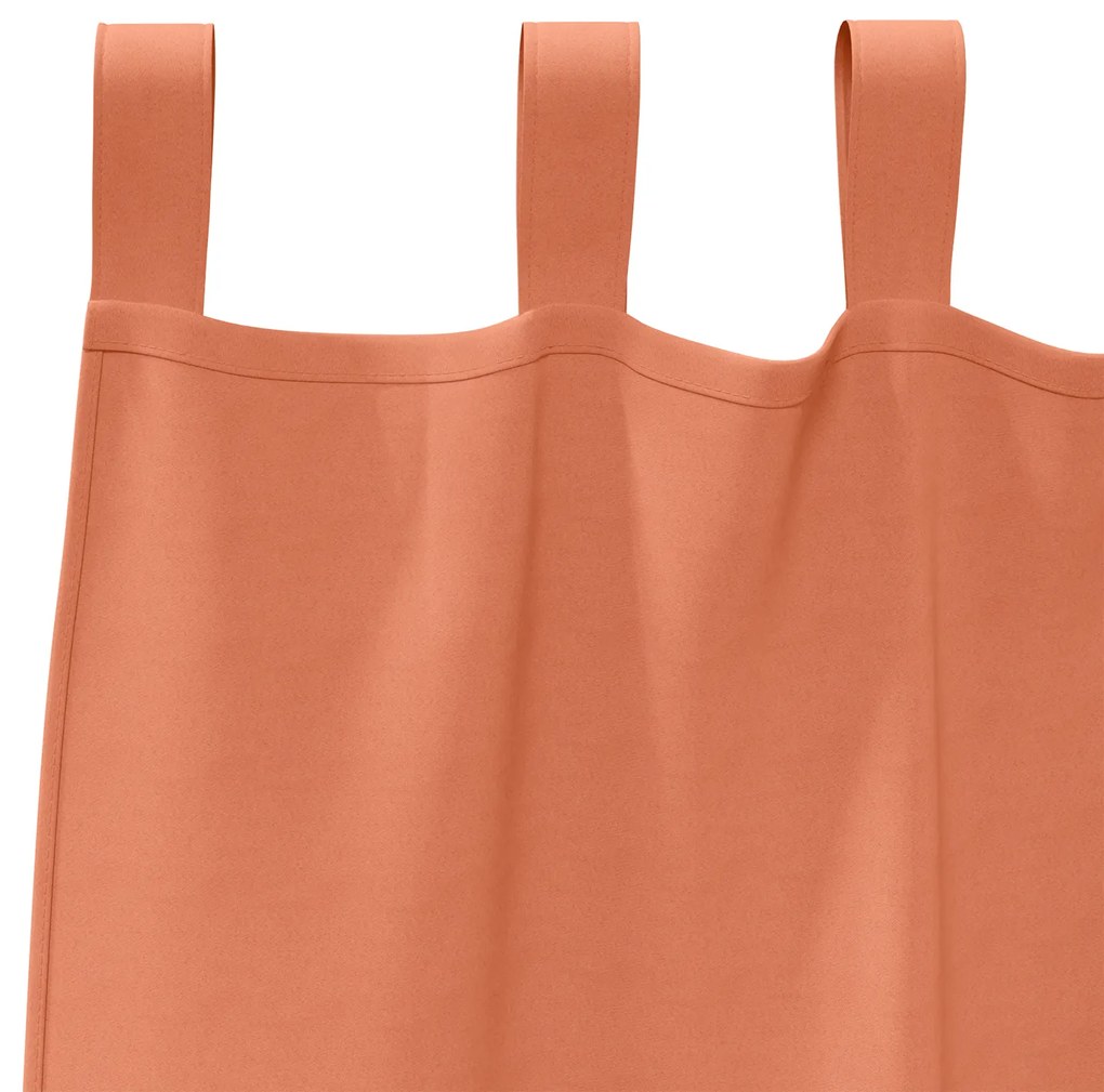 Cortinas opacas 2 pcs Terracota 225 x 140 cm Poliéster