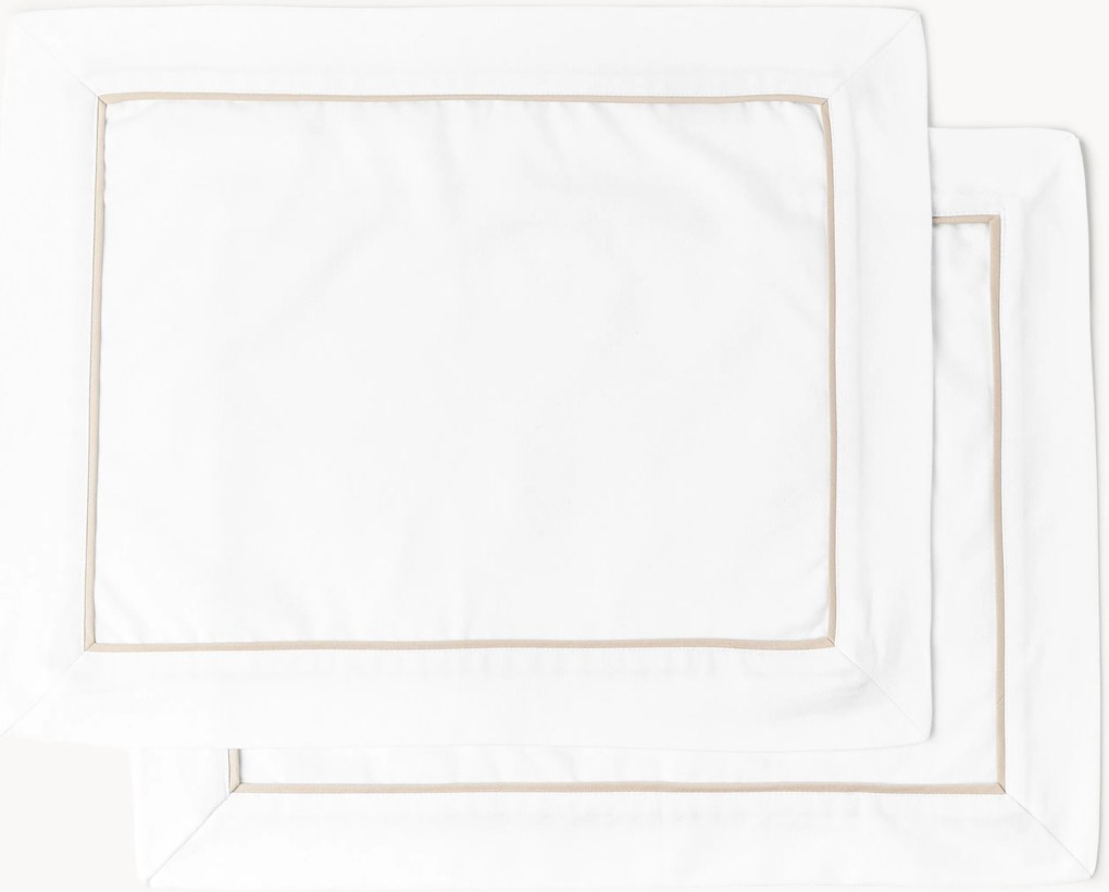 Individuais em cetim de algodão Tatiana, conjunto de 2