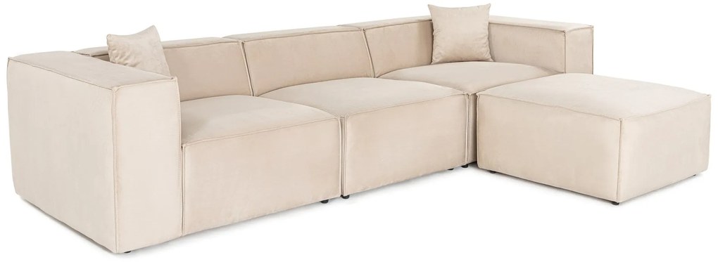 Sofá de Canto Lora – Creme – 303 cm x 193 cm x 65 cm