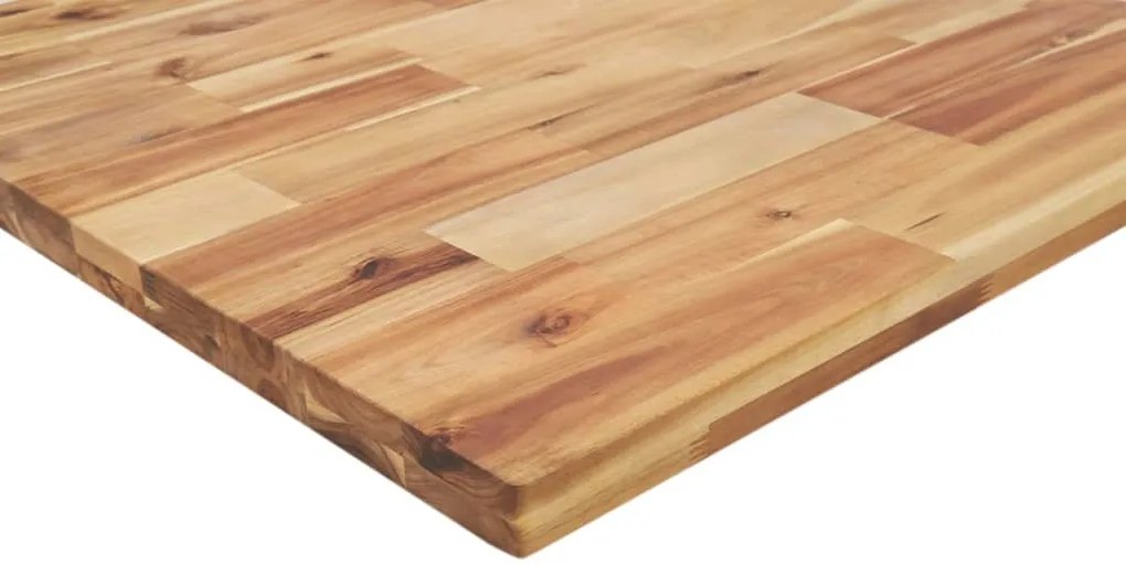 Tampo de mesa retangular 100x60x4 cm madeira de acácia maciça