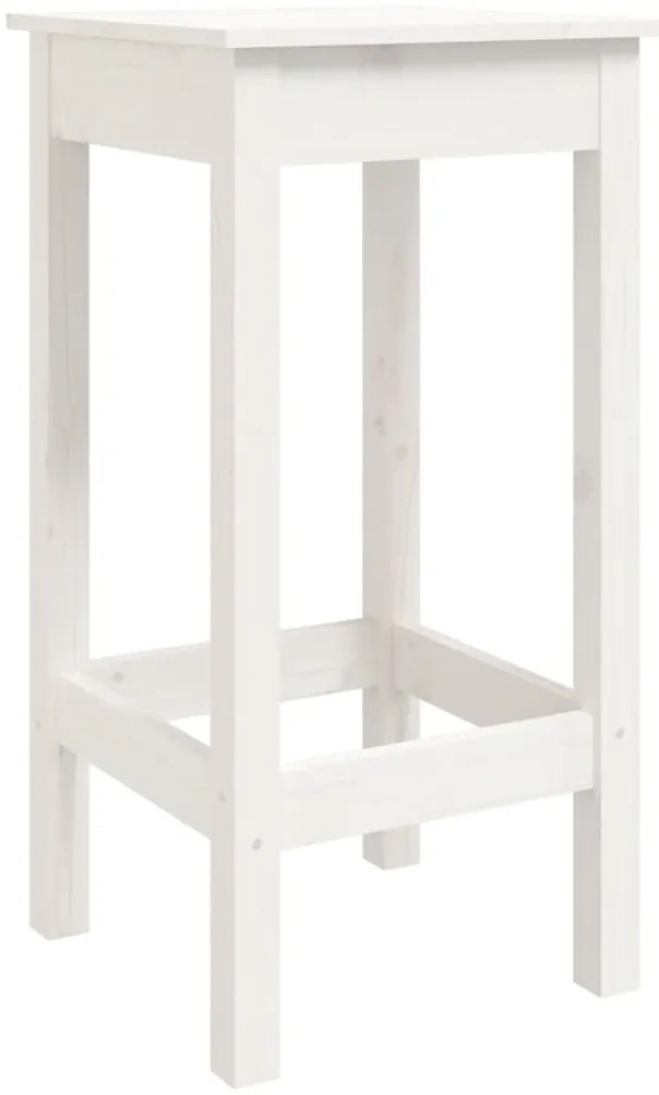 3 pcs conjunto de bar pinho maciço branco