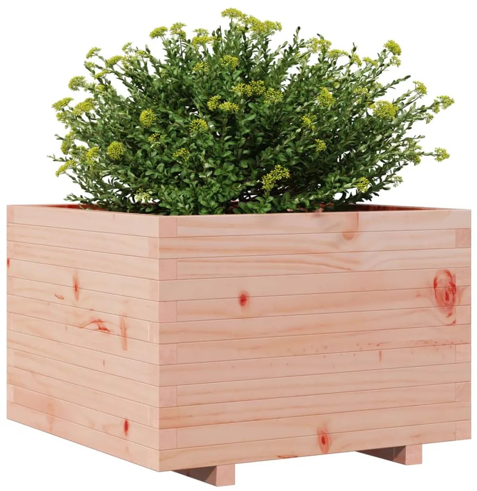 Vaso/floreira de jardim 70x70x49,5 cm madeira de douglas maciça