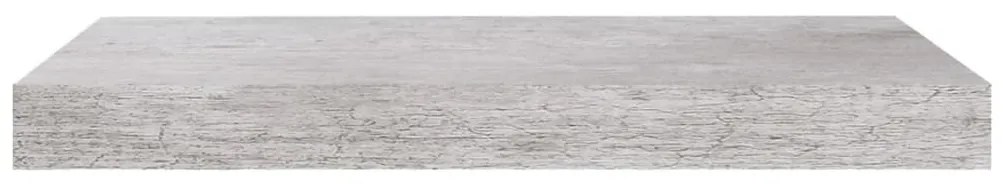 Prateleira de parede suspensa 50x23x3,8 cm MDF cinzento cimento