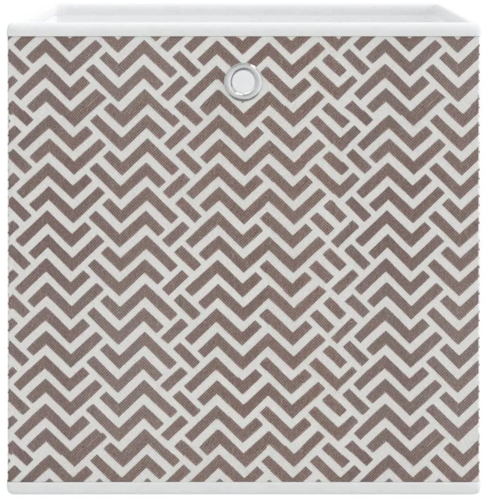 Caixas de arrumação dobráveis 10 pcs 32x32x32 cm TNT castanho