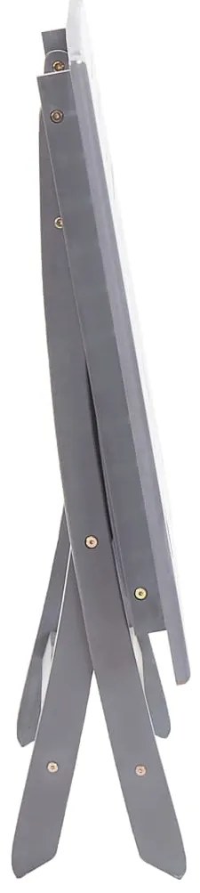 7 pcs conjunto de jantar jardim madeira acácia maciça cinzento
