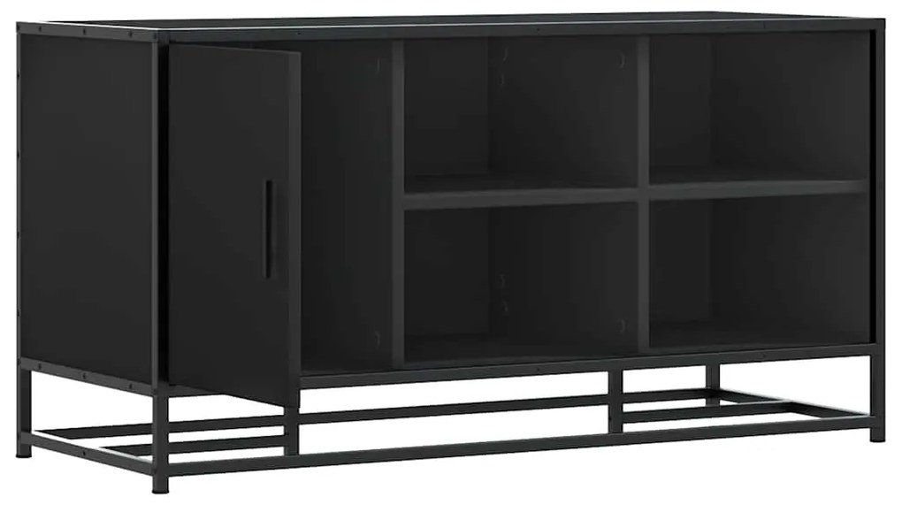 Banco para calçado 100x40x53,5 cm madeira e metal preto