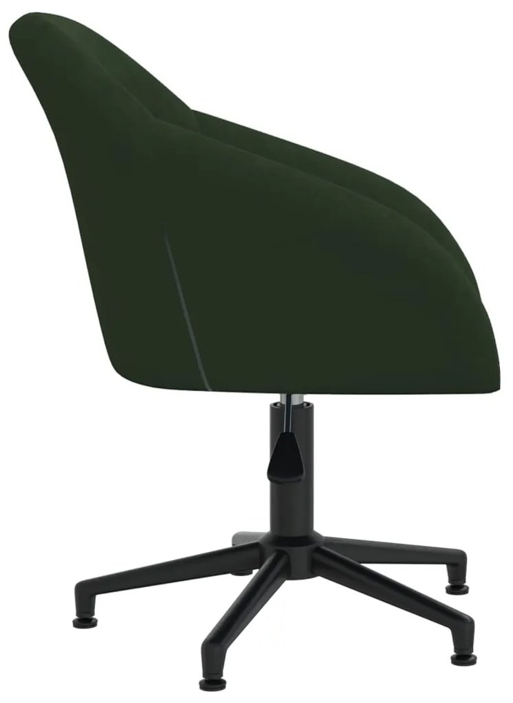 Cadeiras de jantar giratorias 2 pcs veludo verde-escuro