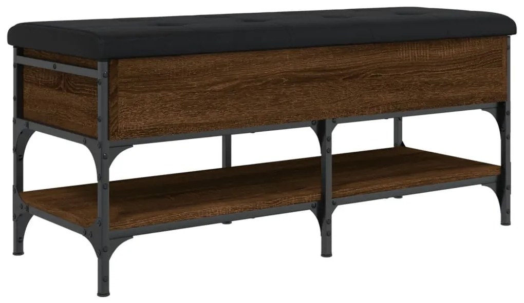 Banco sapateira 102x42x45cm derivados madeira carvalho castanho
