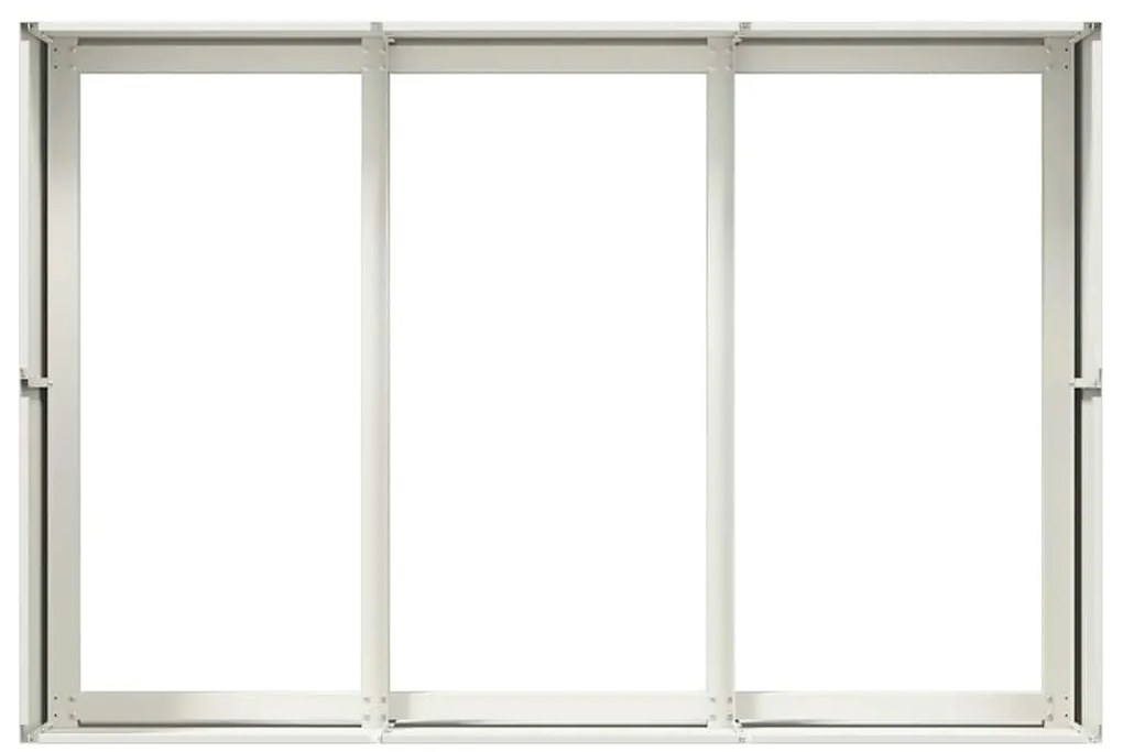 Vaso floreira 120x80x40 cm aço branco