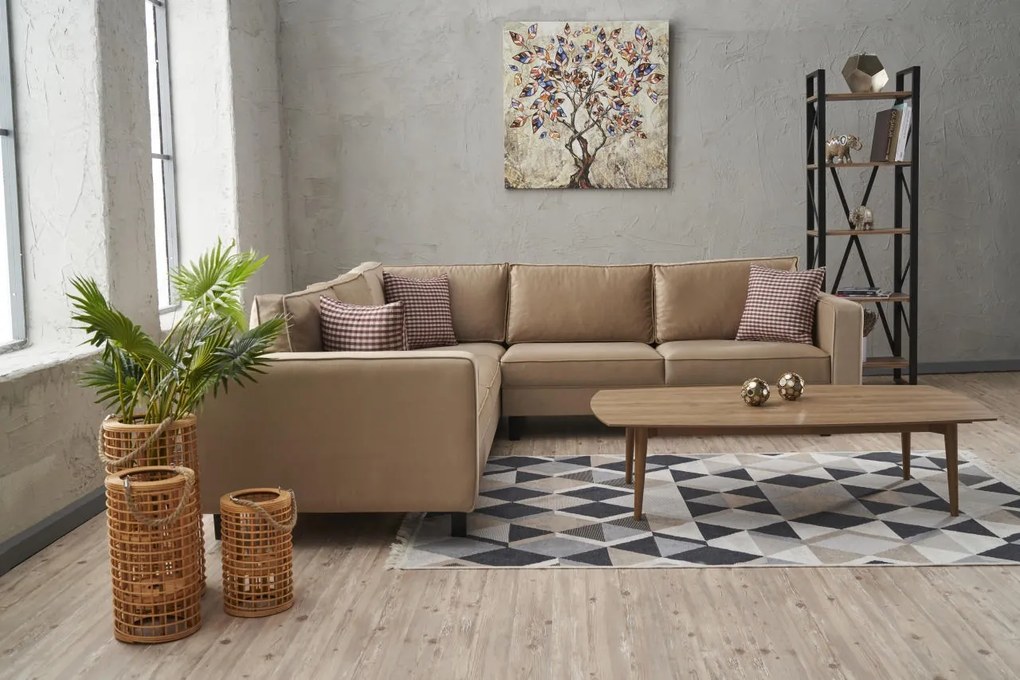 Sofá de Canto Kale – Creme – 258x83x258 cm