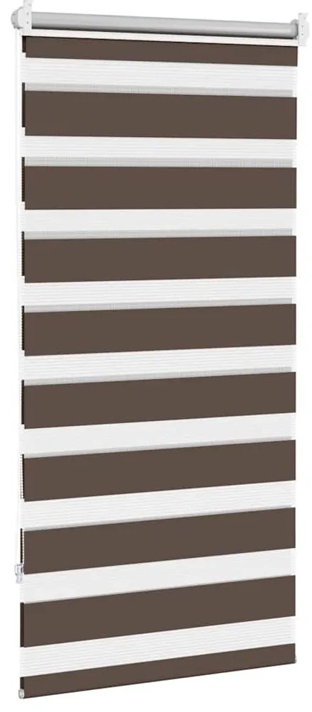 Estore de rolo 80 x 150 cm, linhas de zebra / Café