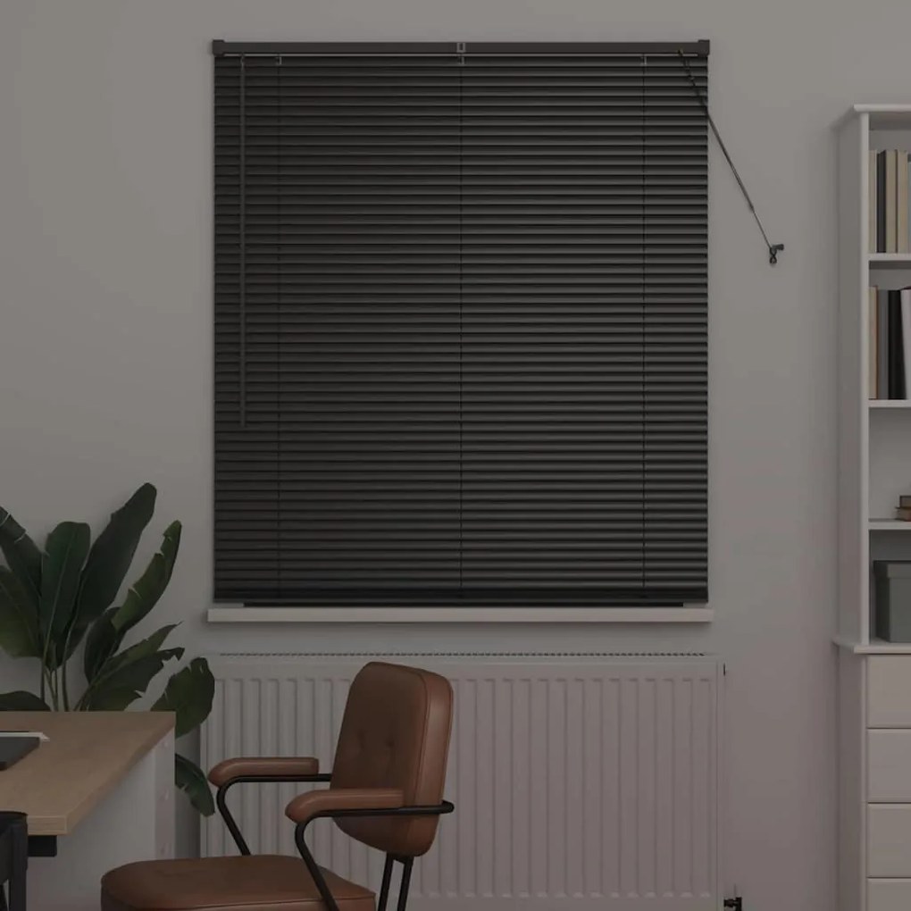 Persiana de Janela com cortinas Outros Manual Preto 120 x 175 cm Alumí