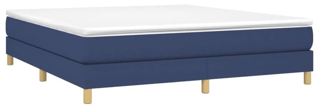 Estrutura de cama sem colchão 160x200 cm tecido azul
