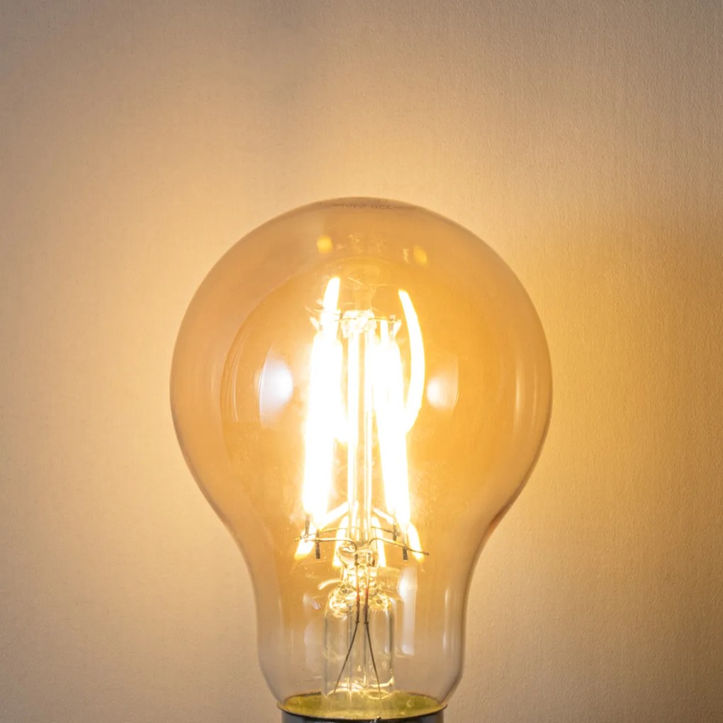 Conjunto de 5 E27 dimbare LED lamp A60 goud 5W 500 lm 2700K