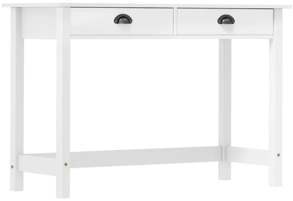 vidaXL Mesa consola Hill c/ 2 gavetas 110x45x74 cm pinho maciço