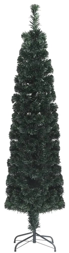 Árvore de Natal artificial fina c/ suporte 120 cm fibra ótica