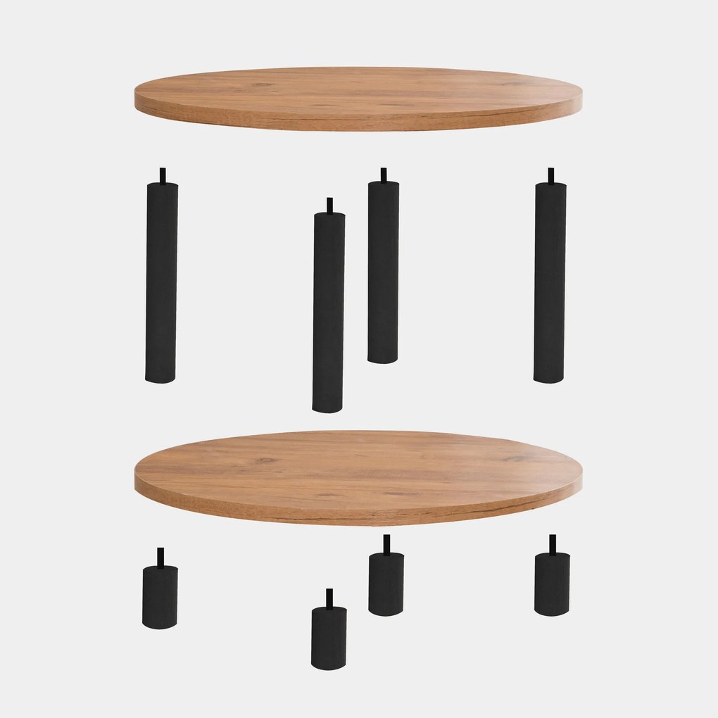 Mesa de Centro Roby – Preto – Diâmetro 70 cm x Altura 43,7 cm