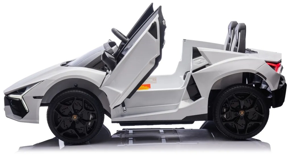 Carro elétrico para Crianças 2 Lugares Lamborghini Revuelto XL STRONG 24V, Rodas AR bombeado, Assento Couro ecológico Branco