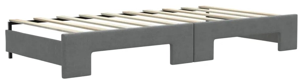 Sofá-cama c/ gavetão e gavetas 90x190 cm tecido cinzento-escuro