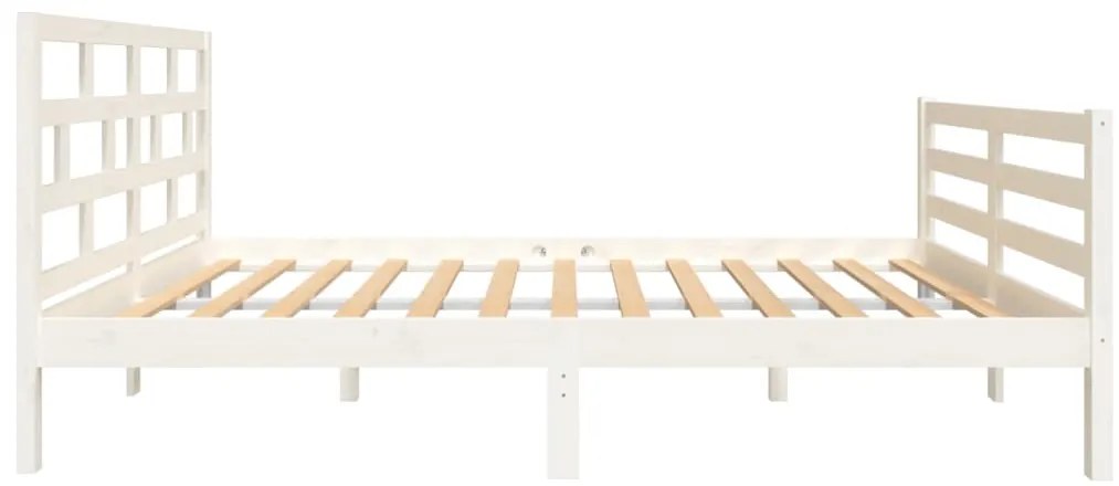 Estrutura de cama 120x200 cm madeira de pinho maciça branco