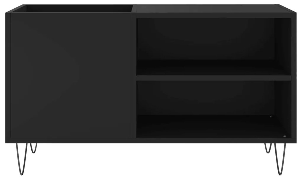 Armário para discos 85x38x48 cm derivados de madeira preto