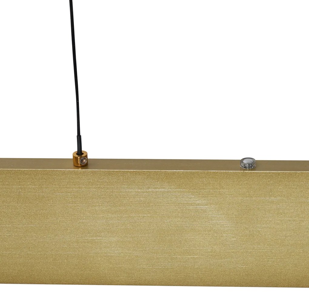 Candeeiro suspenso moderno latão incluindo LED regulável em 3 níveis - Straight Moderno