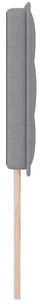 Cabeceira vidaXL Design Linhas Cinza Claro 200 cm Tecido