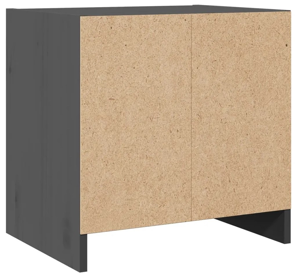 Mesas de cabeceira 2 pcs 40x30,5x40 cm pinho maciço cinzento
