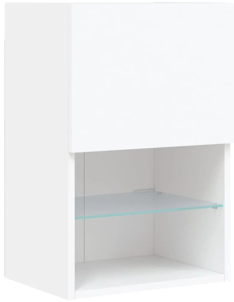 Móvel de TV com luzes LED 40,5x30x60 cm branco