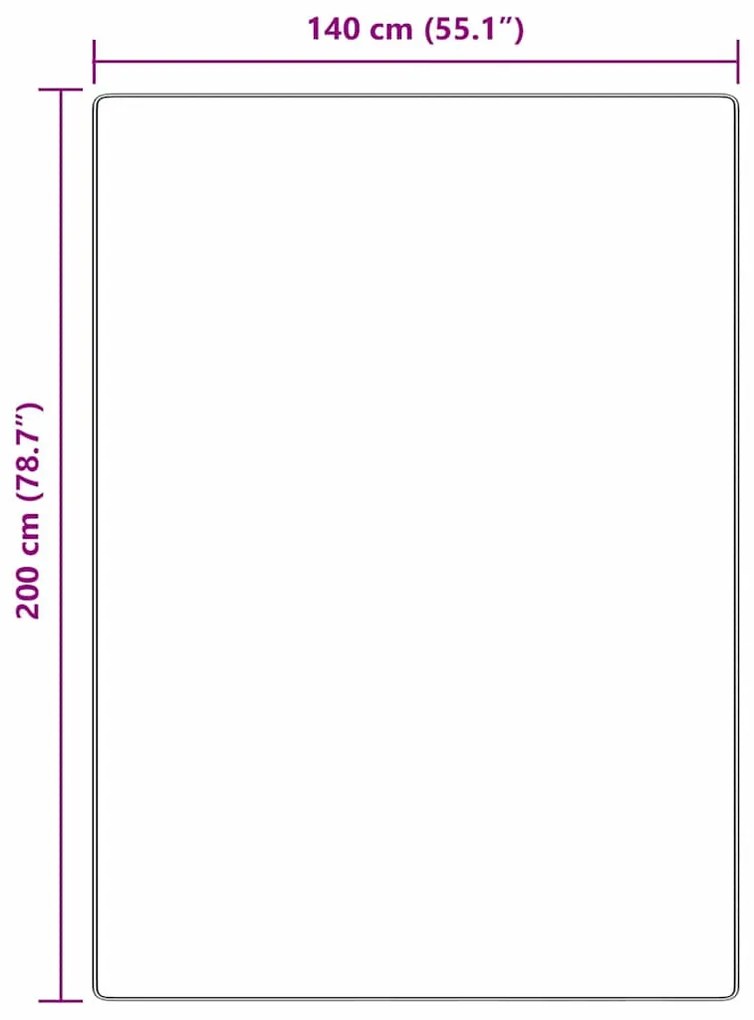 Tapete Shaggy vidaXL com base de látex Marrom 140x200 cm