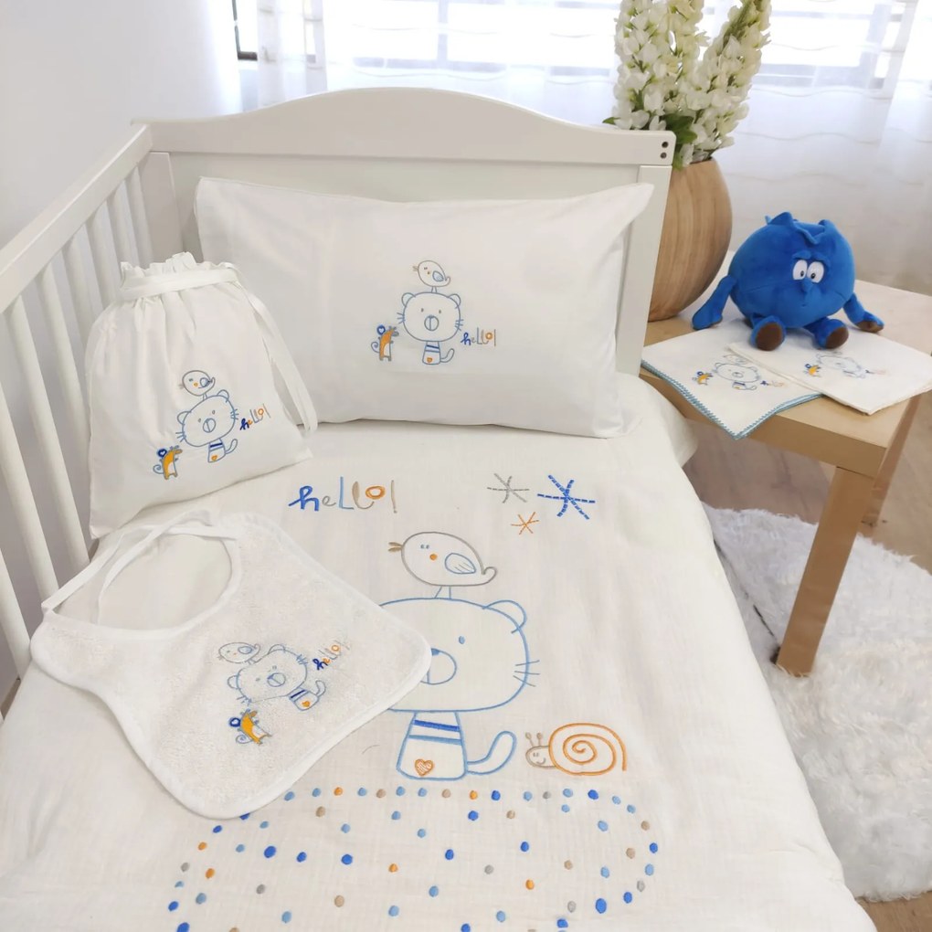 Saco Bebé Algodão Gato Personalizável
