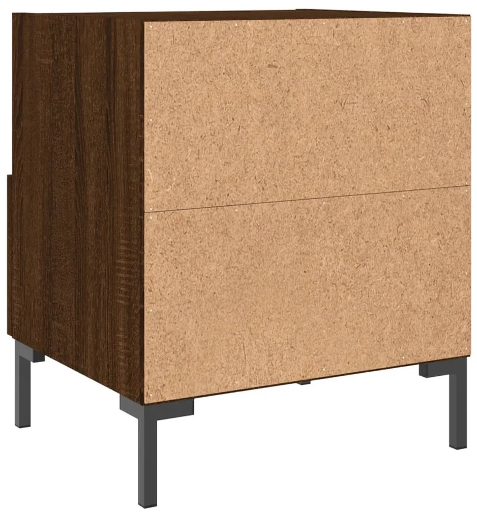 Mesa de cabeceira 2 pcs derivados de madeira carvalho castanho