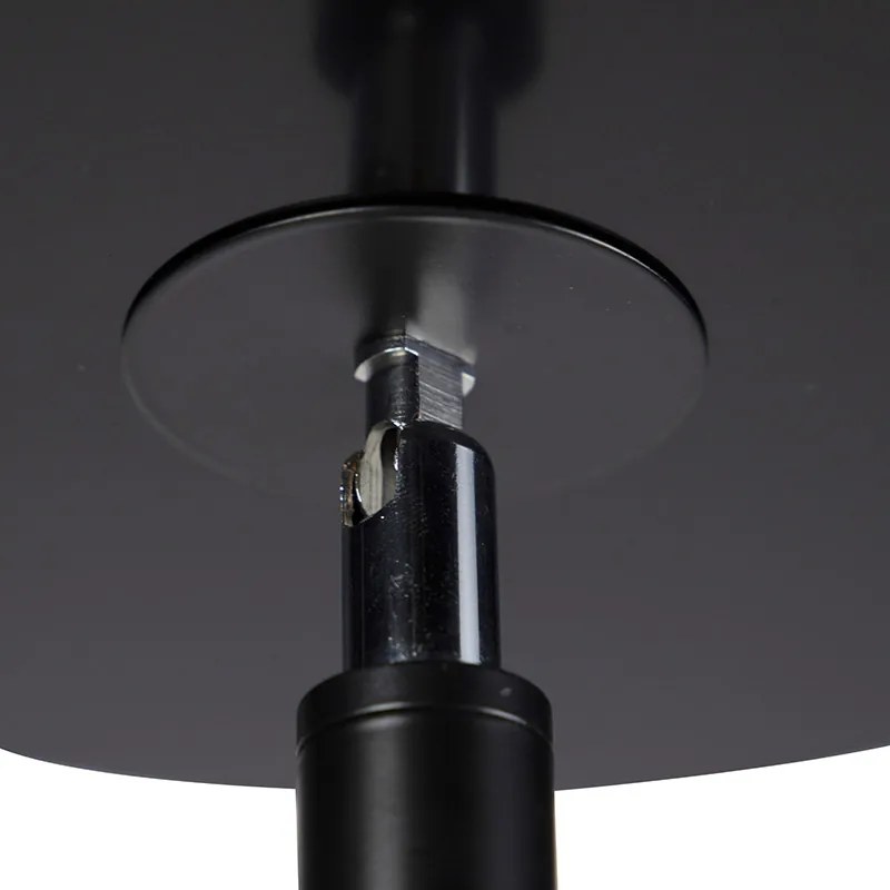 Candeeiro de pé moderno preto com LED e dimmer tátil - Hanz Moderno