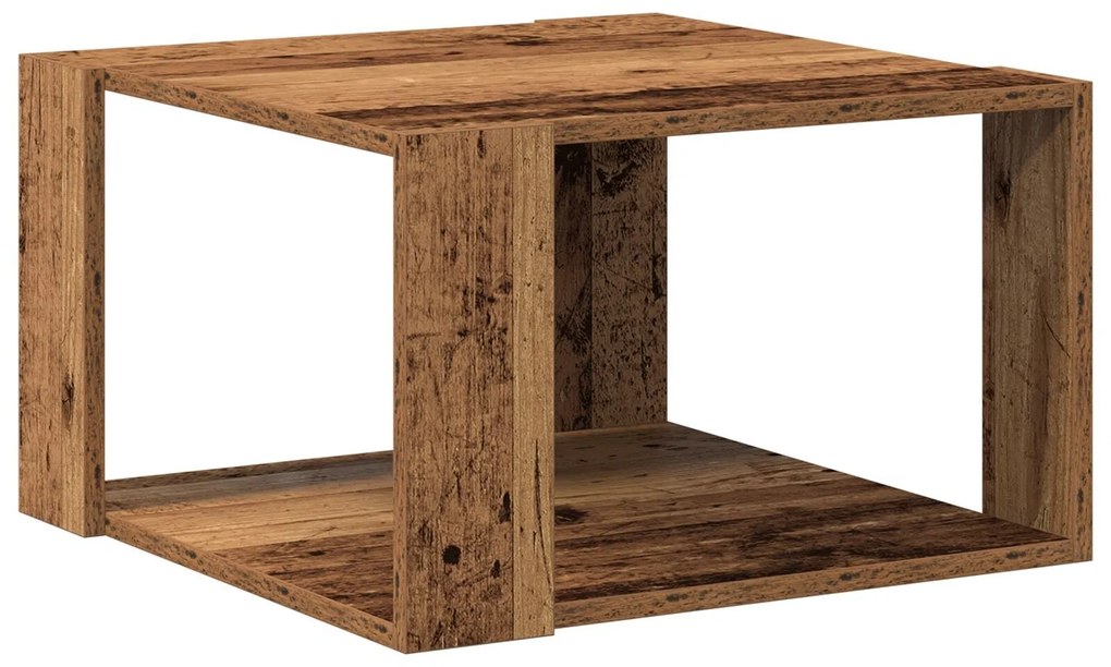 Mesa de Café Madeira Velha 51.5x51.5x30 cm Madeira de Engenharia