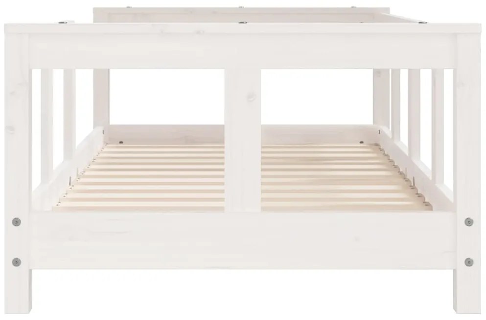 Estrutura de cama infantil 70x140 cm pinho maciço branco