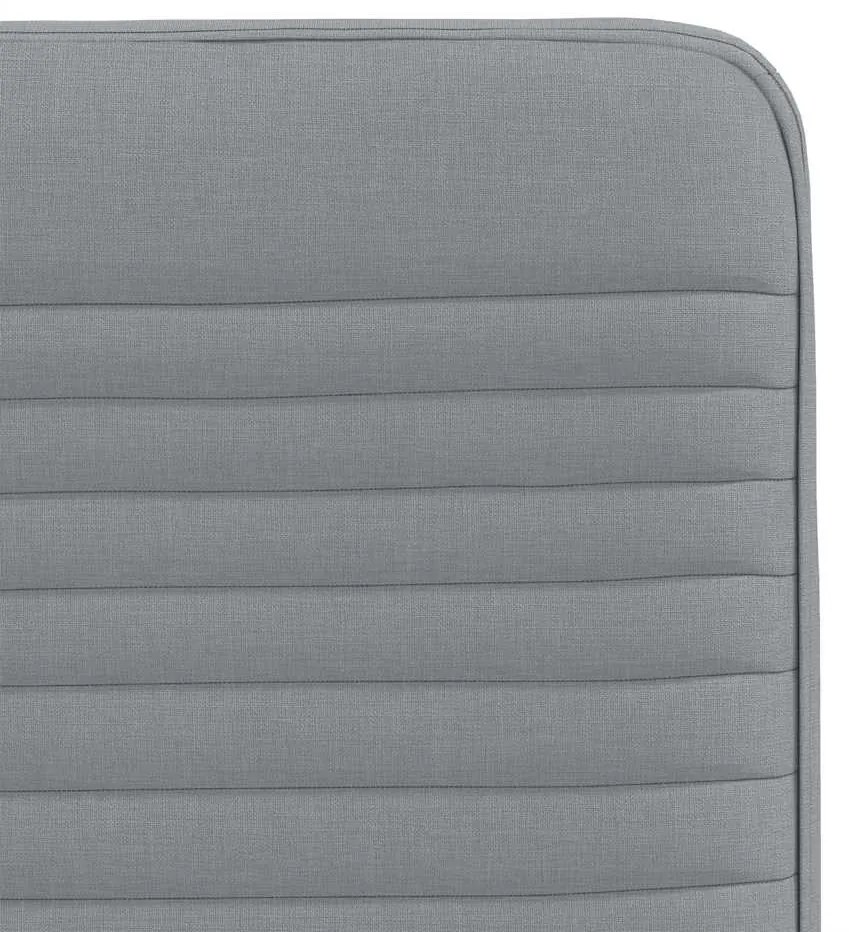 Cadeiras de jantar 4 pcs tecido cinzento-claro