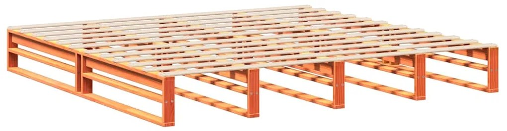 Cama sem colchão 180x200 cm pinho maciço castanho-mel