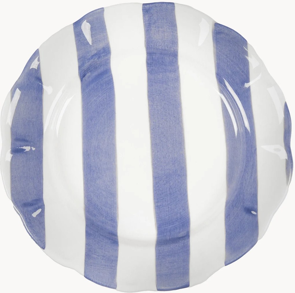 Prato de jantar pintado à mão Stripe