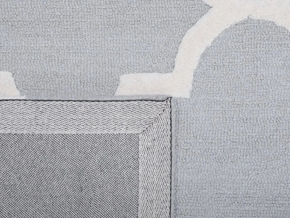 Tapete de lã cinzenta 200 x 300 cm SILVAN Beliani
