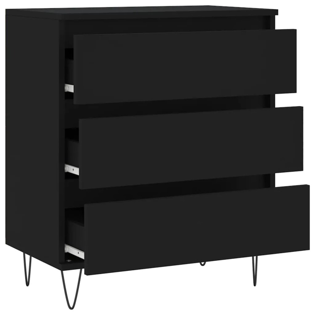 Aparador 60x35x70 cm derivados de madeira preto