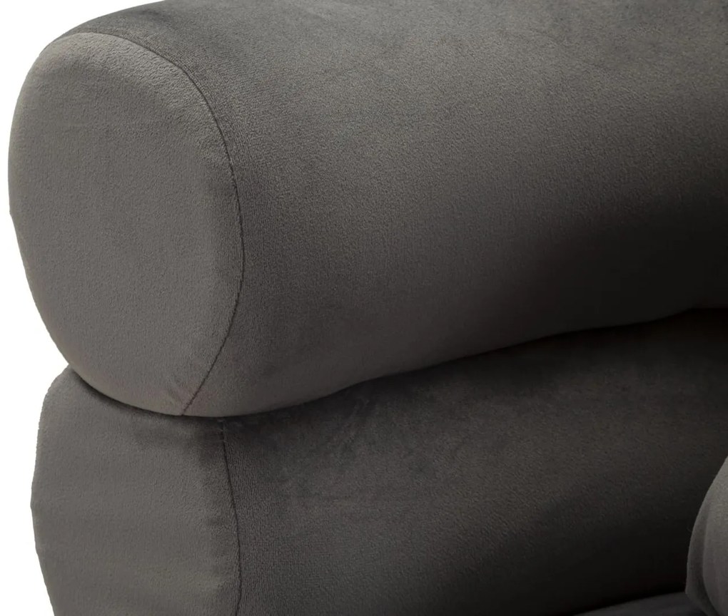 POLTRONA SILVERY PLUS COM ALMOFADA CINZENTA 78X68X85 CM