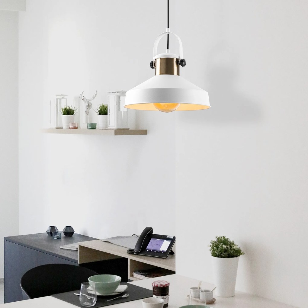 Candeeiro Suspenso Dodo – Branco – 35 x 35 cm