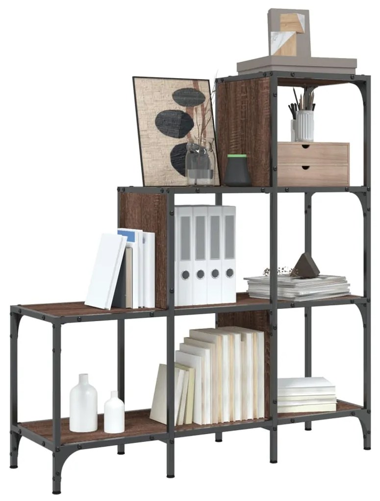 Estante 92x30x102 cm deriv. de madeira/metal carvalho castanho